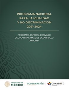 Portada: Programa Nacional para la Igualdad y no Discriminación 2021-2024