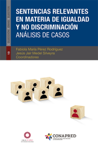 Portada: Sentencias relevantes en materia de igualdad y no discriminación. Análisis de casos
